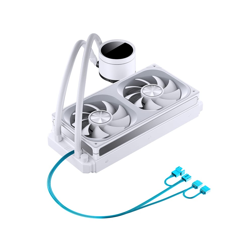 Tản Nhiệt Nước AIO JONSBO TH-240 White – LED ARGB, Màn Hình Hiển Thị Nhiệt Độ