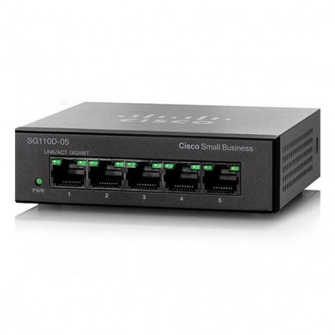 Thiết Bị Mạng Switch Cisco 5-Ports Gigabit Ethernet Unmanaged CBS110-5T-D-EU - Switch Cisco 5 cổng Gigabit