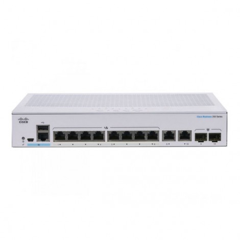 Thiết Bị Mạng Switch Cisco 8 Ports Gigabit 2 Combo Uplink CBS250-8T-E-2G-EU - Switch Cisco 8 cổng Gigabit 2 combo