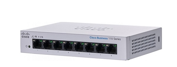 Thiết Bị Switch Cisco Business 110 Series 8 Ports Gigabit Unmanaged CBS110-8T-D-EU - Switch Cisco 8 cổng Gigabit