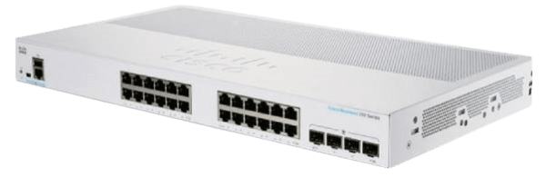 Thiết Bị Mạng Switch Cisco 24 PoE+ ports 195W 4 Gigabit SFP CBS250-24P-4G-EU - Switch Cisco 24 cổng PoE+ 195W