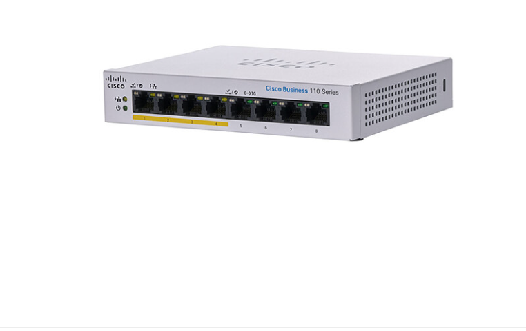 Thiết bị mạng Cisco CBS110 Unmanaged 8-port GE, Partial PoE, Desktop, Ext PS - CBS110-8PP-D-EU - Switch Cisco 8 cổng PoE