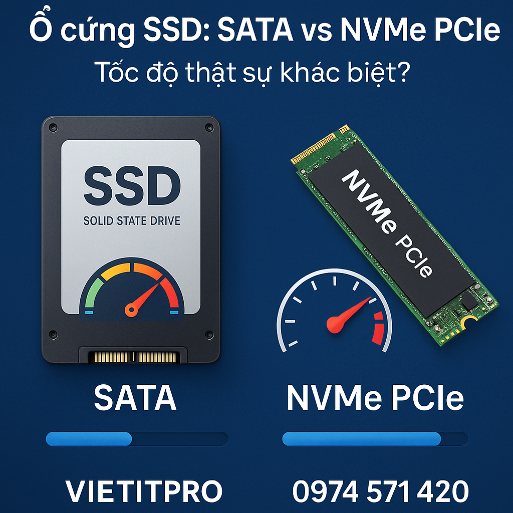 SSD Laptop: SATA vs NVMe PCIe - Tốc Độ Thực Tế Khác Biệt Thế Nào? [2025]