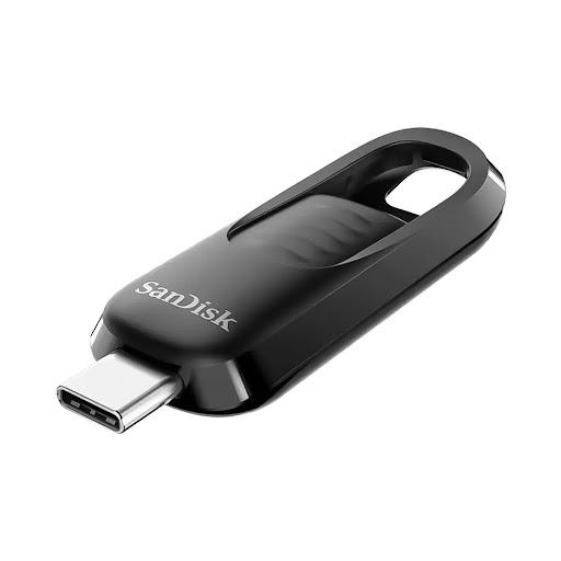 Ổ cứng di động/ USB 3.2 SanDisk Ultra Slider Flash Drive 128GB, Type-C, Black (SDCZ480-128G-G46)