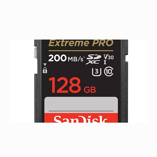 Thẻ nhớ SDXC SanDisk Extreme PRO 128GB, 200/90MB/s, V30, U3, C10 (SDSDXXD-128G-GN4IN)