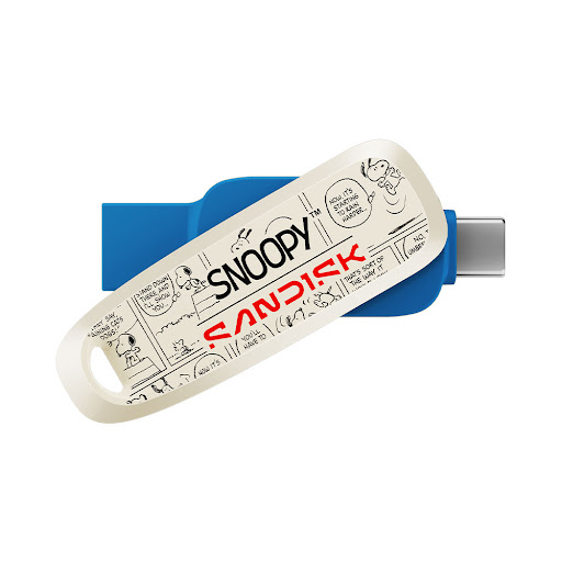 Ổ cứng di động/ USB 3.2 SanDisk Snoopy™ Phone Drive 256GB, Type-A & Type-C, Blue (SDDDC6-256G-PS46)