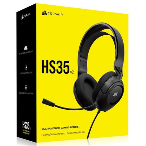 Tai nghe Chụp Tai Gaming Corsair HS35 V2 Carbon/CA-9011377-AP