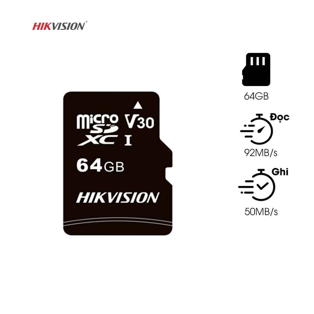 Thẻ nhớ Hikvision 64G UHS-I V30 - HS-TF-C1/64G