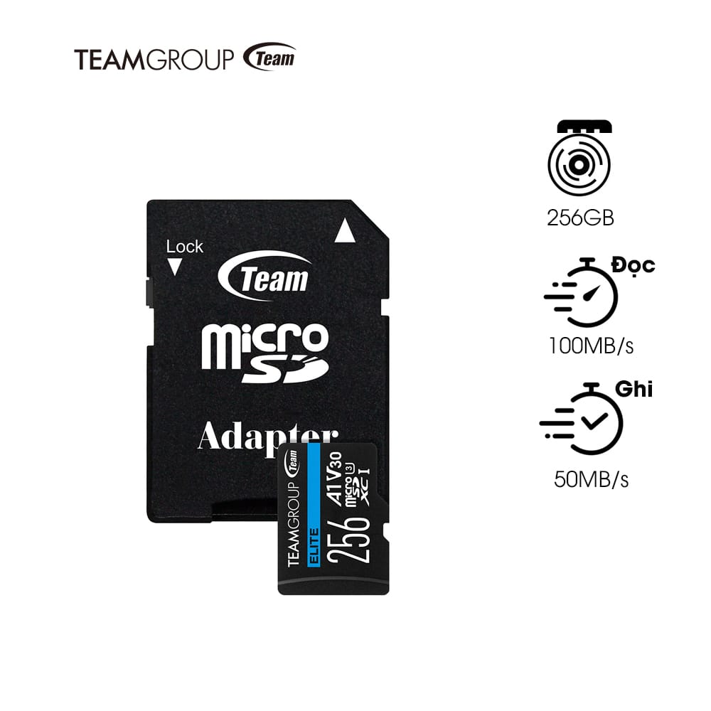 Thẻ nhớ TeamGroup Elite 256G UHS-I U3 V30 A1 - TEAUSDX256GIV30A103