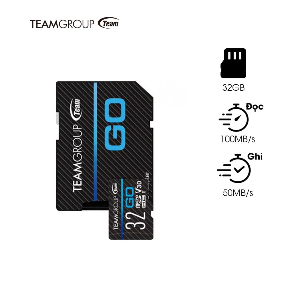 Thẻ nhớ TeamGroup GO 32G UHS-I U3 V30 - TGUSDH32GU303