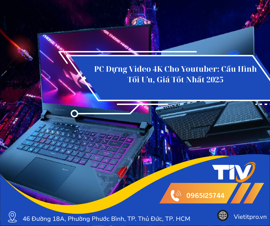 PC Dựng Video 4K Cho Youtuber: Cấu Hình Tối Ưu, Giá Tốt Nhất 2025