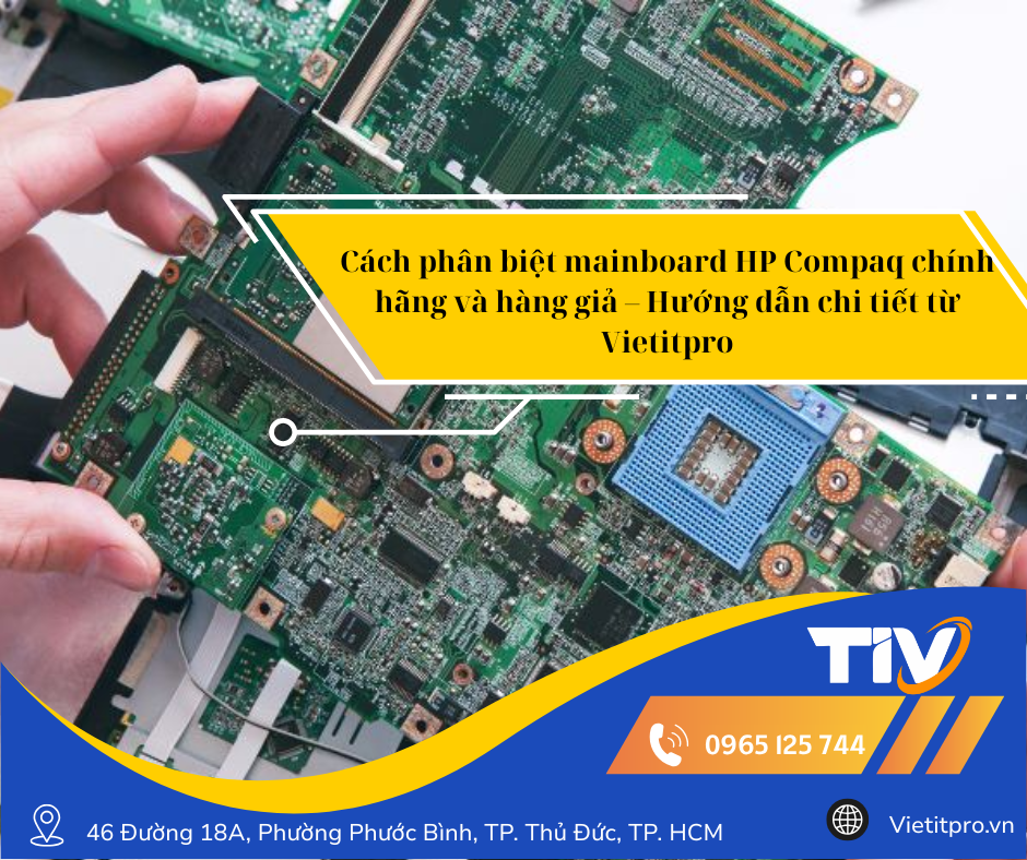 Cách phân biệt mainboard HP Compaq chính hãng và hàng giả – Hướng dẫn chi tiết từ Vietitpro