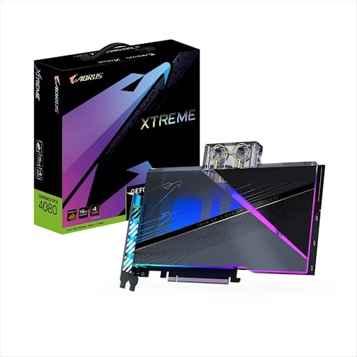 VGA Gigabyte/Card Màn Hình Gigabyte AORUS GeForce RTX 4080 16GB XTREME WATERFORCE WB (N4080AORUSX WB-16GD)